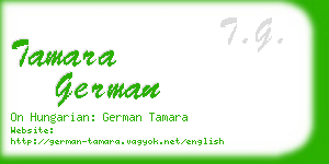tamara german business card